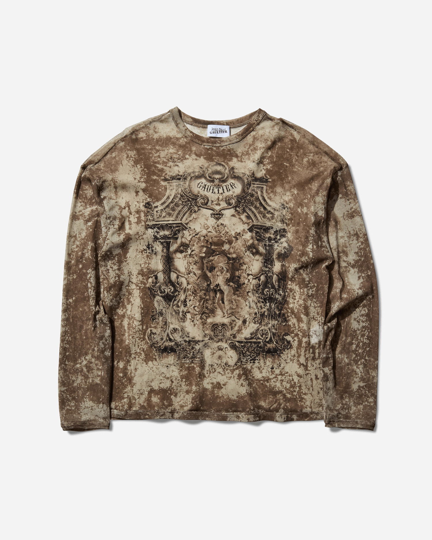 Majica Jean Paul Gaultier Oversized Medallion Graphic Longsleeve Top Rjava | 2503WTO340M006 P6965, 1