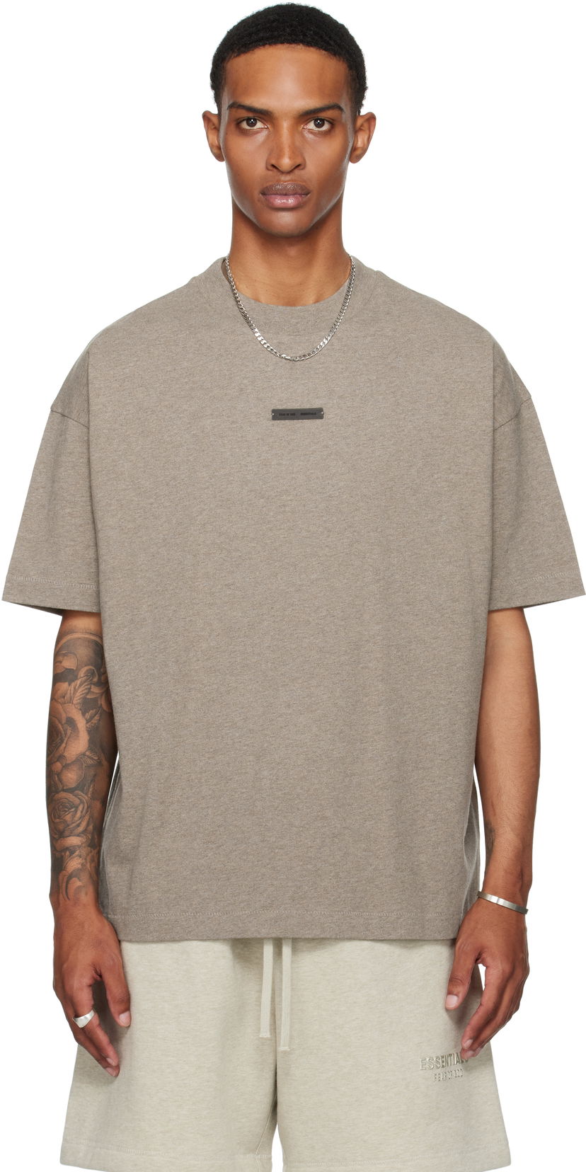 Majica Fear of God Fear of God ESSENTIALS Classic Fit T-Shirt Siva | 125SP254193F