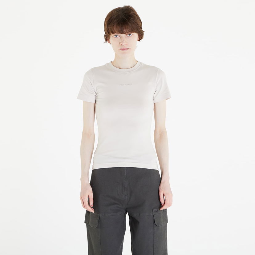 Majica DAILY PAPER Logotype Fitted Short Sleeve T-Shirt Bež | 2412023