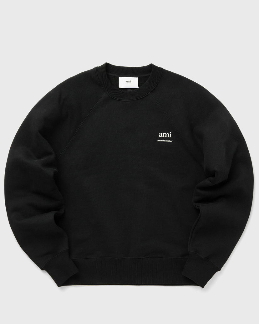 Pleteni pulover AMI Paris Crewneck Črna | USW024.747-001