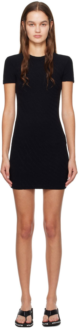 Obleke Alexander Wang Jacquard Mini Dress Črna | 4CC1246235