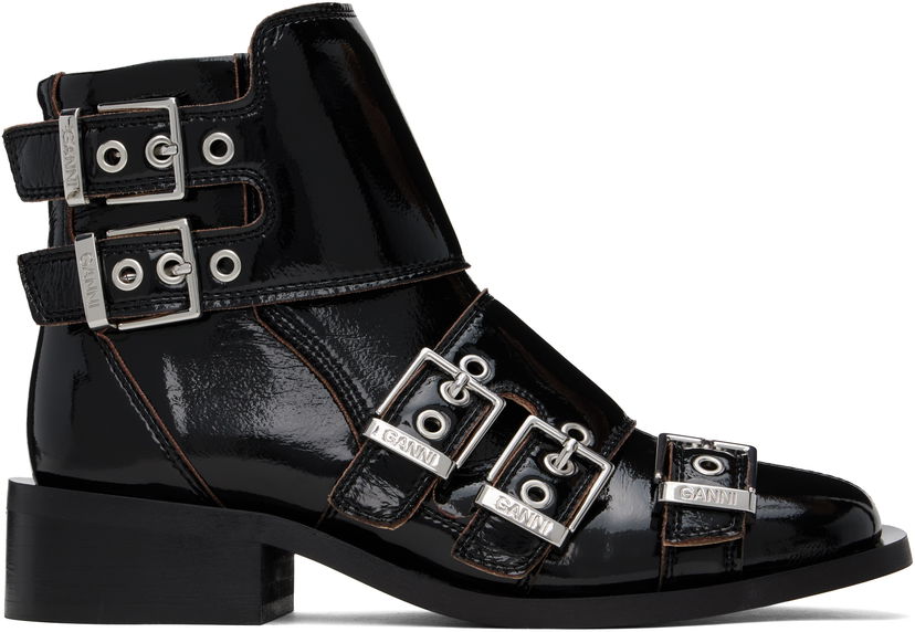Oblačila GANNI GANNI Feminine Buckle Boots Črna | S2811