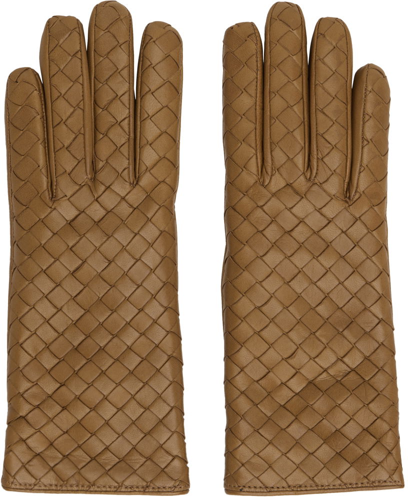 Rokavice Bottega Veneta Leather Gloves Rjava | 730849 V0171