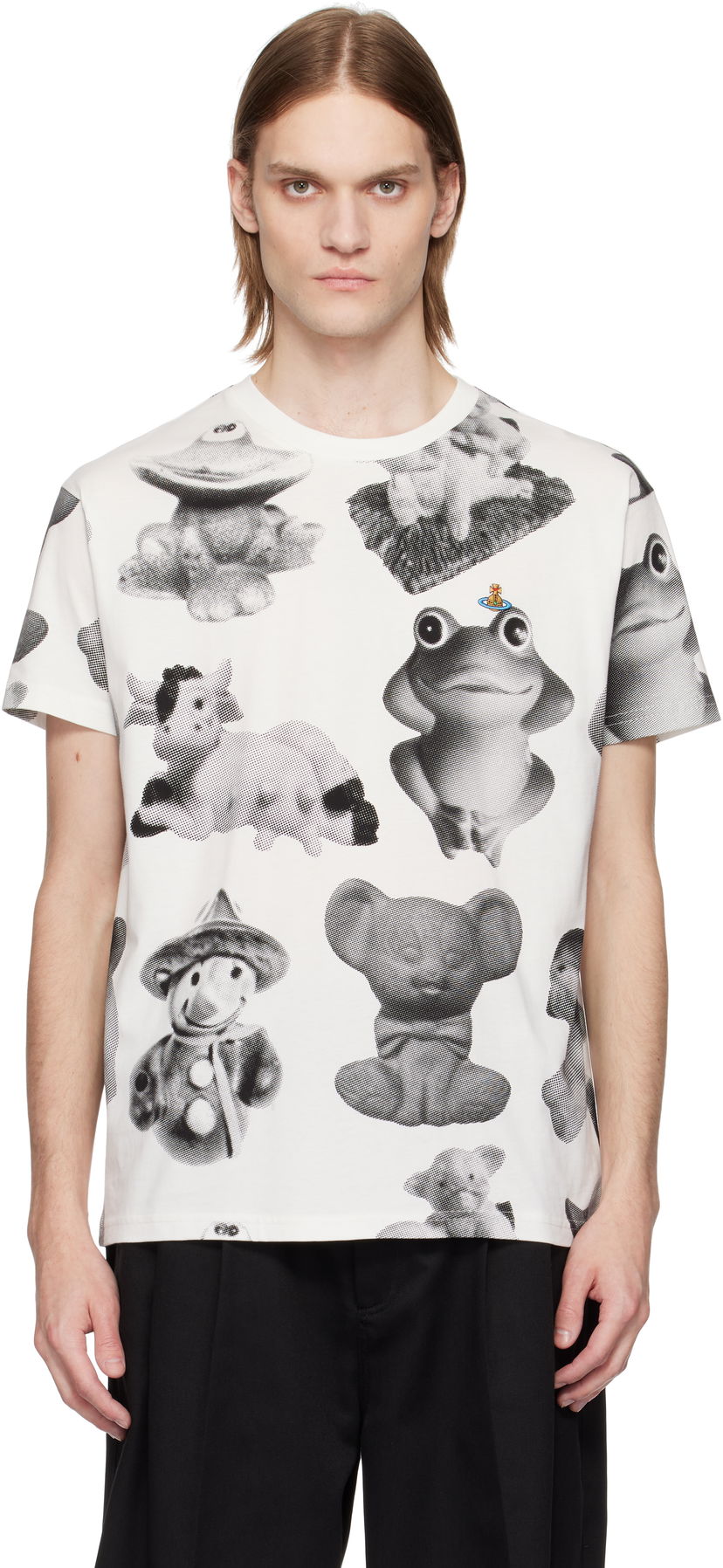 Majica Vivienne Westwood Vivienne Westwood Classic Figurine Print T-Shirt Bela | 3G010013-J006F-