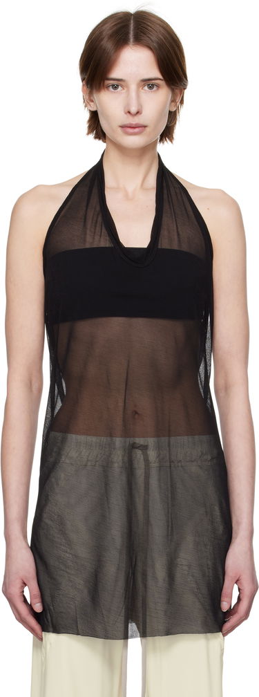 Majica brez rokavov Rick Owens Rick Owens Hollywood Halter Tank Top Črna | RP01E7108 JCR, 0