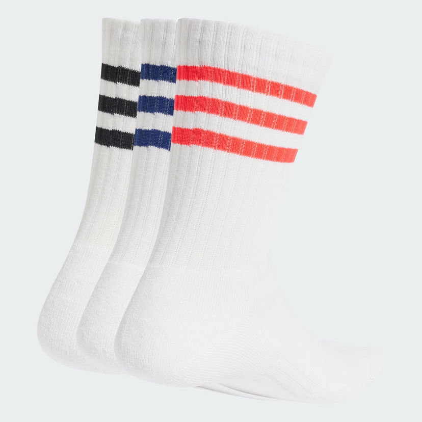 Nogavice adidas Performance 3-Stripes Cushioned Crew Socks (3 Pairs) Bela | JC8839
