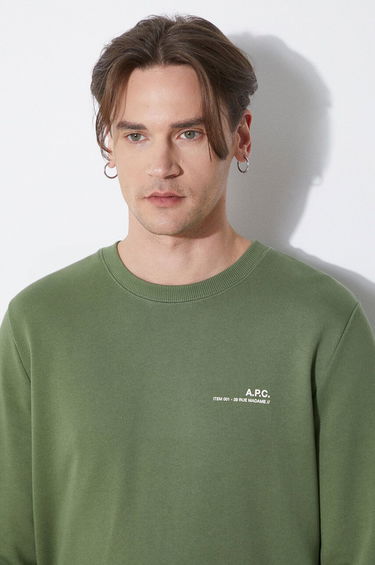 Pleteni pulover A.P.C. A.P.C. Item Crewneck Sweatshirt Zelena | COFBQ.H27608.KAE, 4