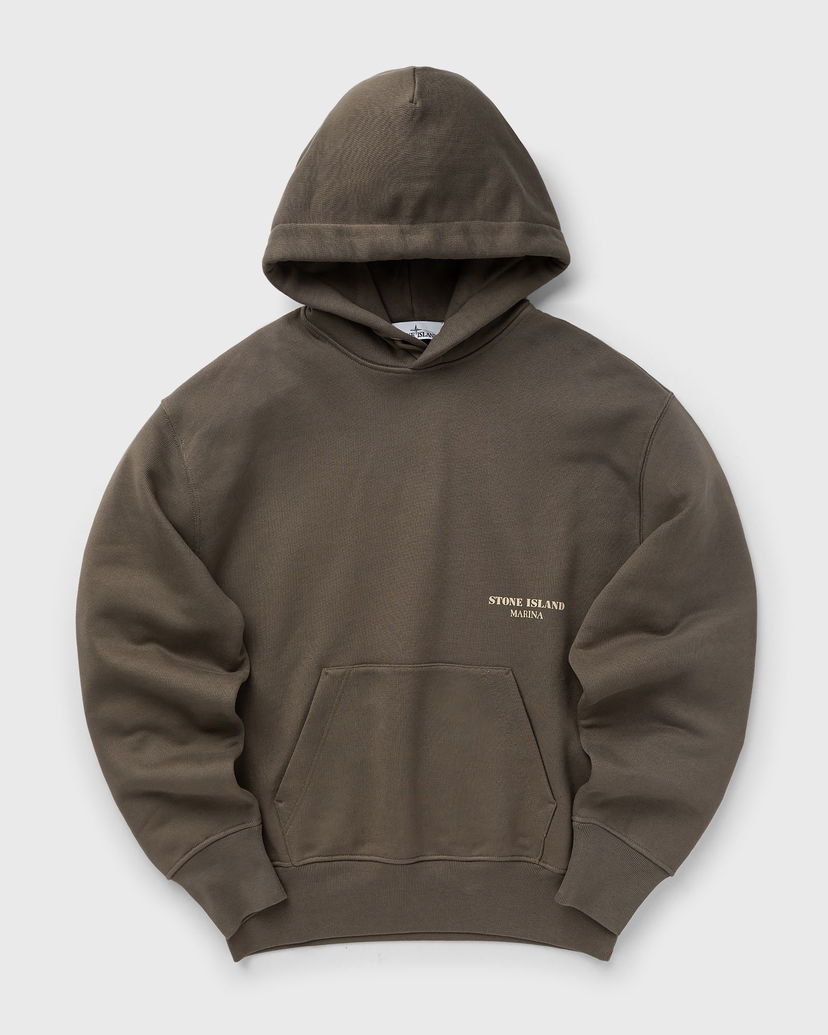 Pulover Stone Island MARINA COTTON FLEECE HOODIE Rjava | 8115638X5.V0075