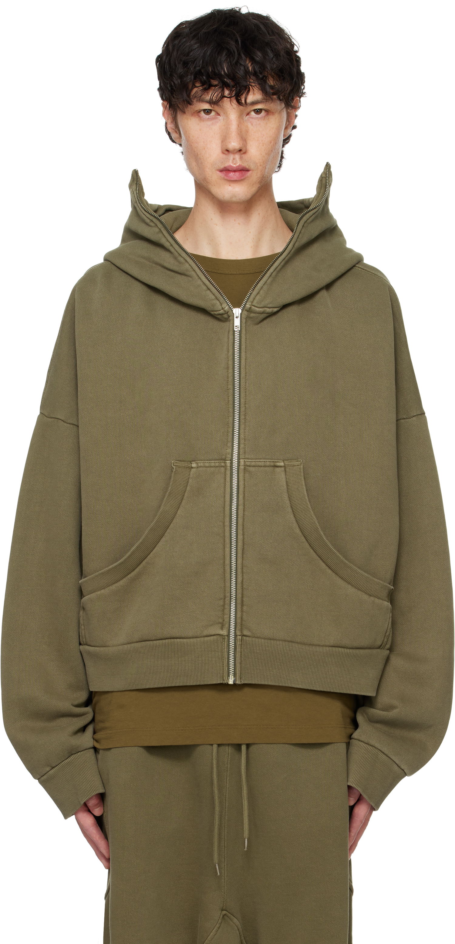 Pulover Entire Studios Hoodie Full Zip Zelena | ES2106MI, 0