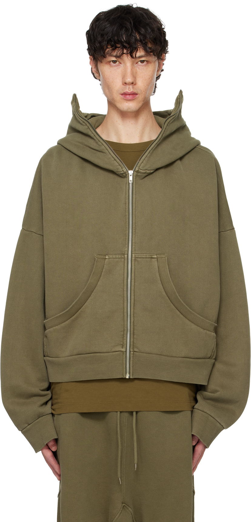Pulover Entire Studios Hoodie Full Zip Zelena | ES2106MI