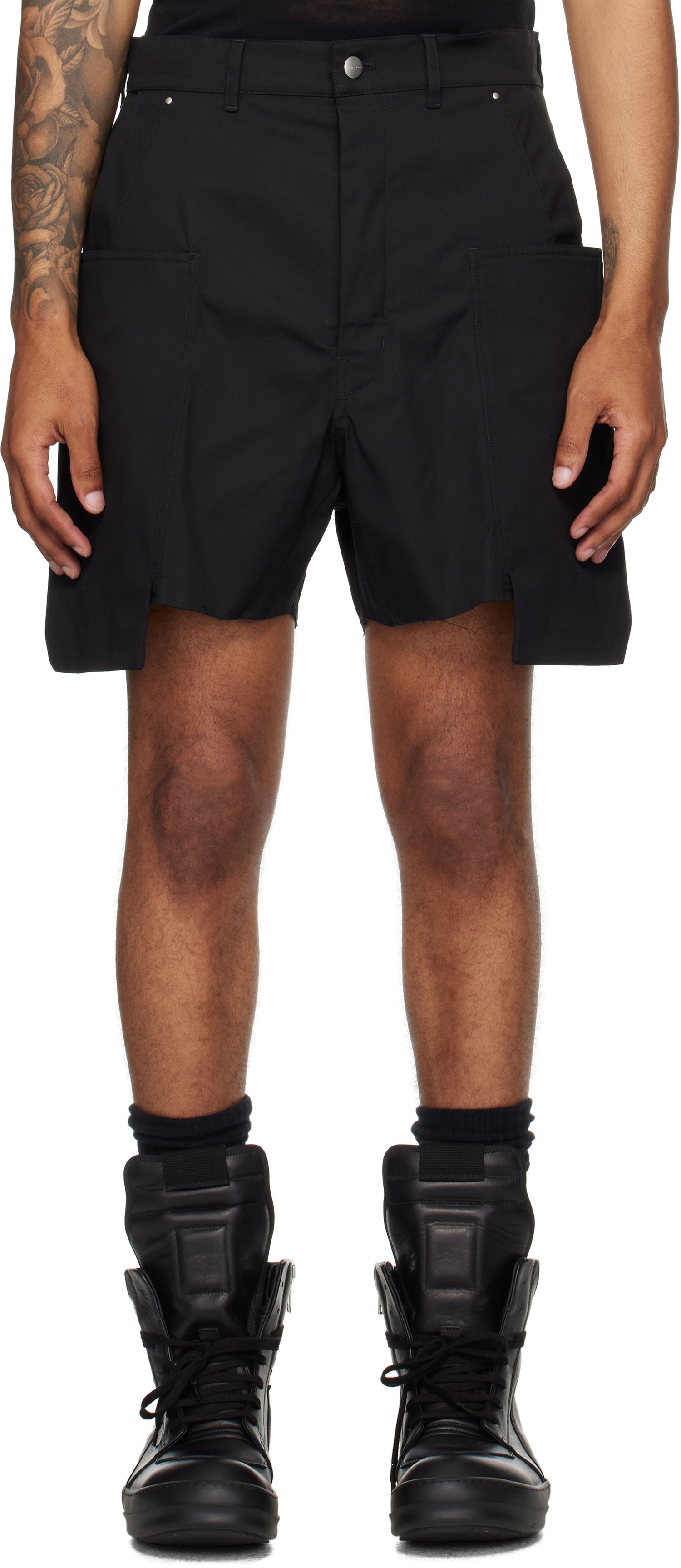 Kratke hlače Rick Owens Rick Owens Stefan Cargo Shorts Črna | RU02E1382 TE, 0