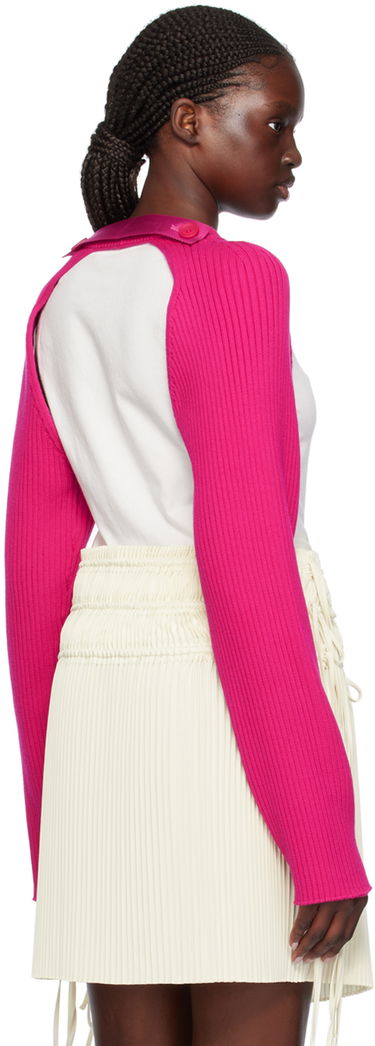 Pleteni pulover Helmut Lang Rib Sweater Roza | O01HW722, 2