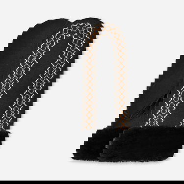 Rokavice UGG Embroidered Sheepskin Mittens Črna | 100907-BLK, 0