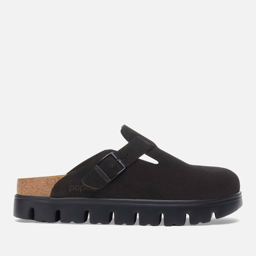 Superge in čevlji Birkenstock Papillio Boston Chunky Suede Črna | 1028317