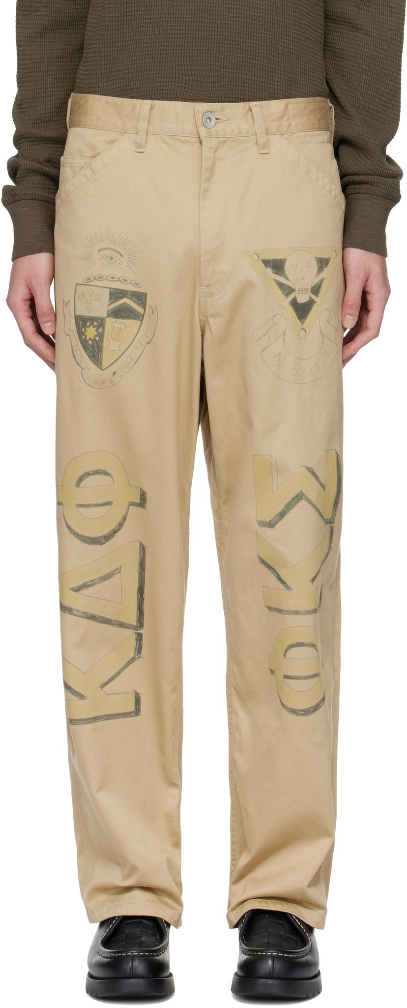 Hlače Neighborhood Neighborhood Memorial Utility Trousers Bež | 251AQNH-PTM03
