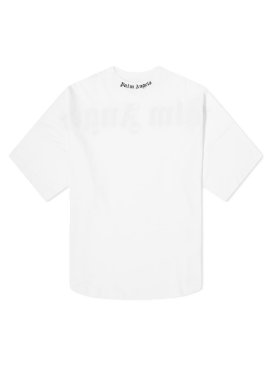 Majica Palm Angels Mock Neck Oversized Logo Tee Bela | PMAA002R21JER0010110
