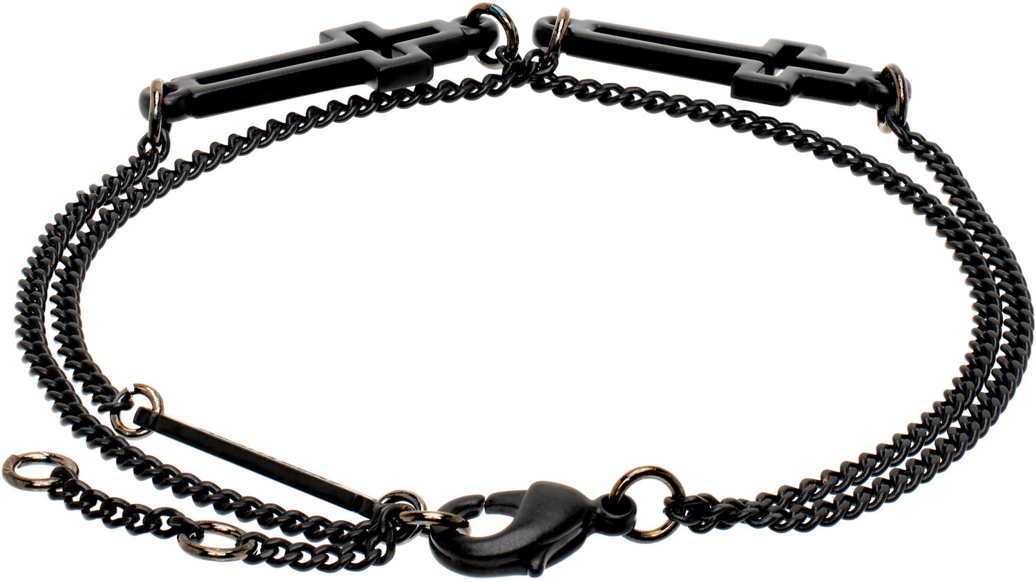 Zapestnica DSQUARED2 Dsquared2 Jesus Cross Chain Bracelet Črna | ARM0002_37208163_2124, 1