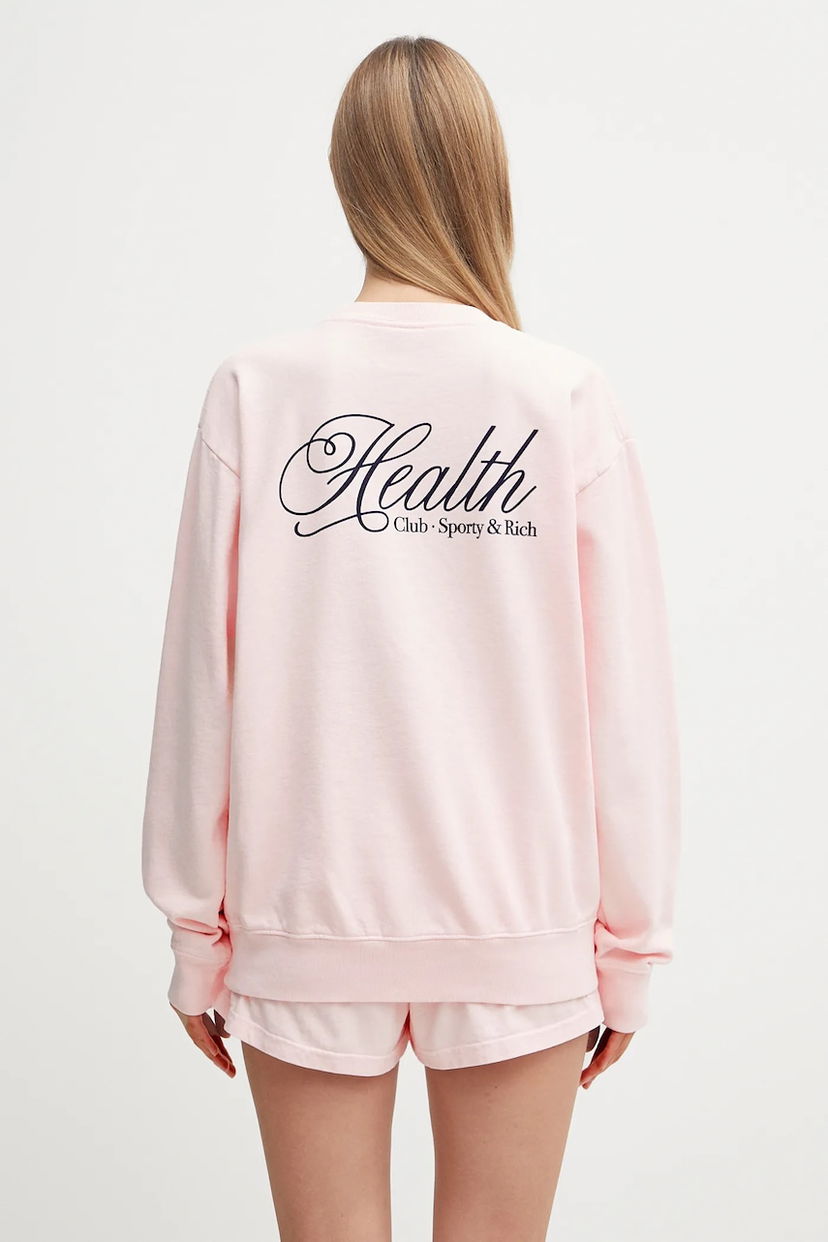 Pulover Sporty & Rich Sporty & Rich Health Script Sweatshirt Roza | ST071620078P140