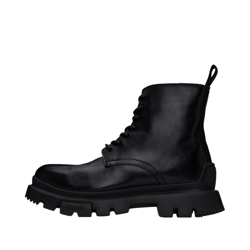 Superge in čevlji BOSS Polished Leather Boots Črna | 50522976