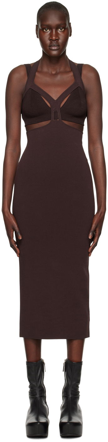 Obleke Dion Lee Dion Lee Interlink Midi Dress Rjava | A7668R23, 0