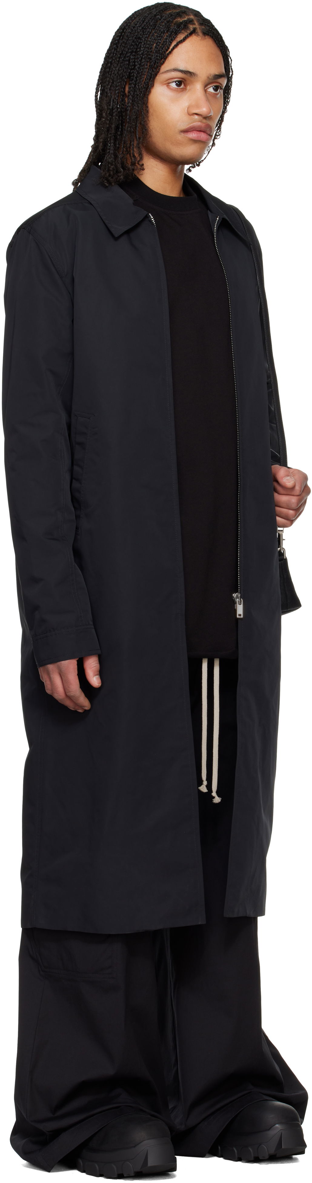 Trenčkot Rick Owens Rick Owens Hollywood Brad Coat Črna | RU01E5971 FT, 1