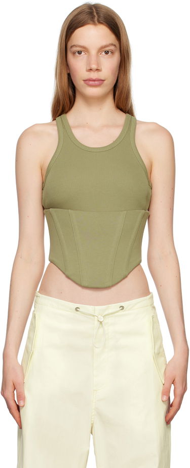 Majica brez rokavov Dion Lee Dion Lee Float Ribbed Tank Top Zelena | C3146P23, 0