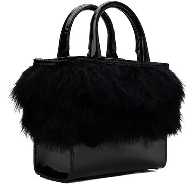 Torbica Blumarine Feather Patent Leather Top Handle Bag Bela | A4HHW047A, 4