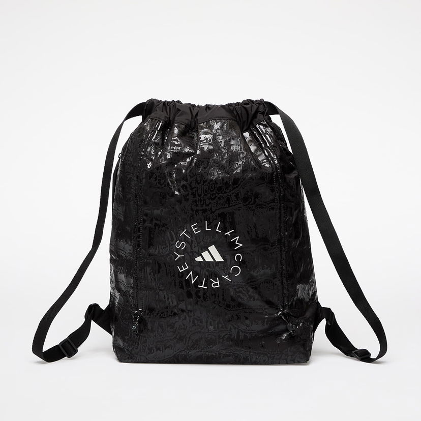 Nahrbtniki in torbe adidas Performance Stella McCartney Croc AOP Shine Gymsack Črna | JY4205