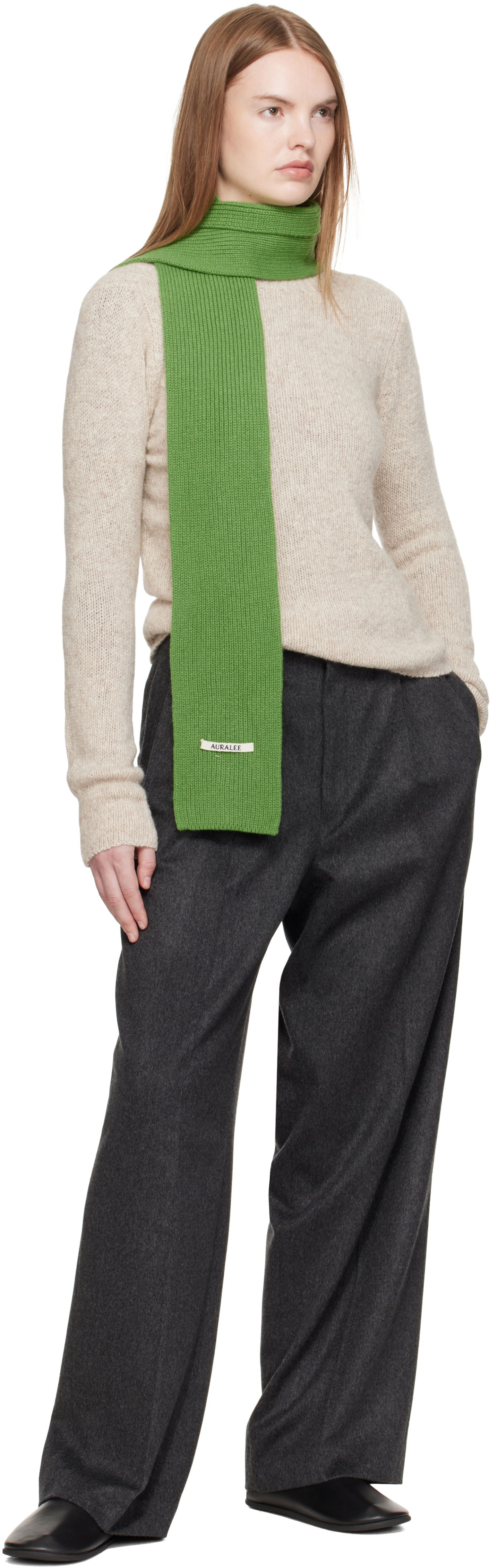 Šala AURALEE AURALEE Light Cashmere Knit Stole Siva | A25AM07CJ, 1