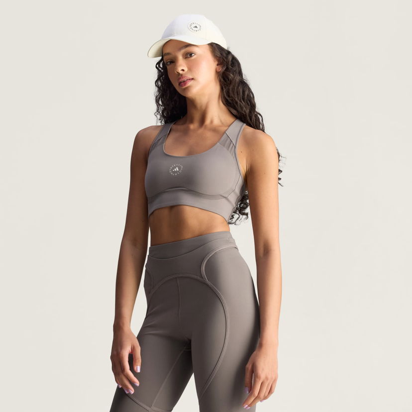 Modrček adidas Performance adidas by Stella McCartney Power Impact Medium-Support Training Bra Siva | JM1401