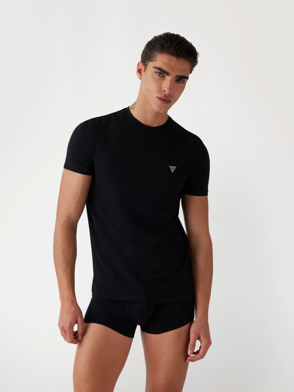 Majica GUESS Stretch Jersey T-Shirt & Boxer Briefs Underwear Set Črna | U4BG85KCD31