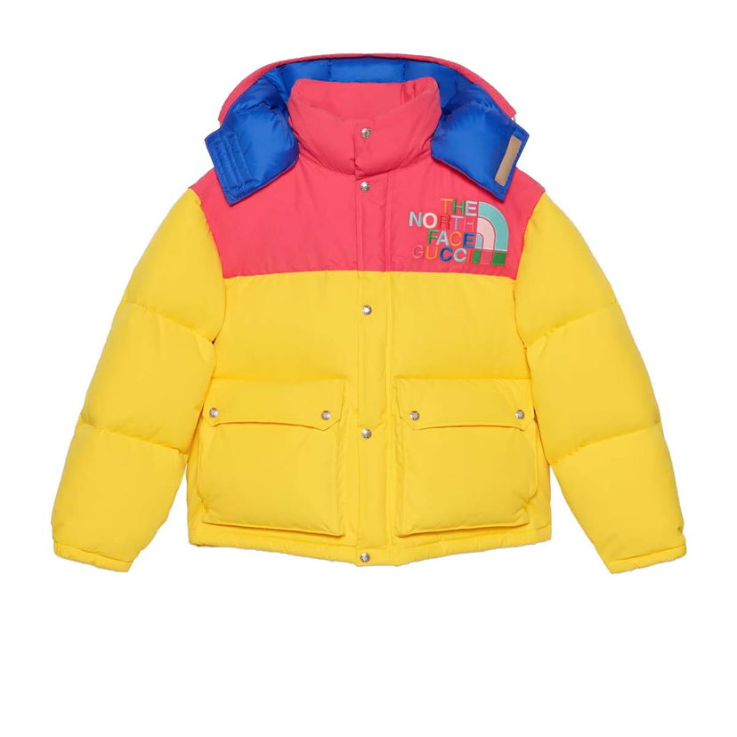 Puhovka Gucci The North Face x Down Jacket Yellow/Multicolor Rumena | ‎672457 XAAER 7295