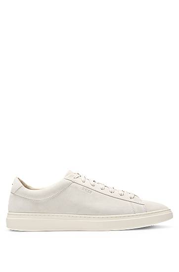 Oblačila BOSS Suede Trainers with Rubber Outsole Bela | 50541868, 1