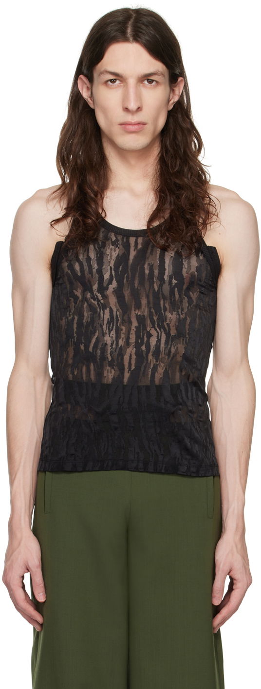 Majica brez rokavov Dion Lee Dion Lee Split Tank Top Črna | C3106R23