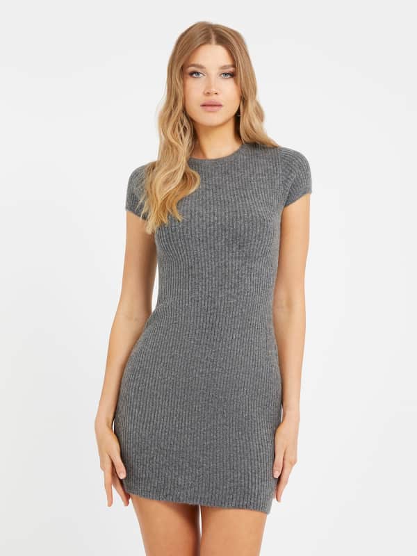 Obleke GUESS Bodycon Mini Sweater Siva | W3BK0SZ3B50, 0