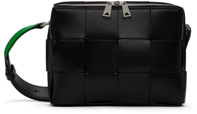 Torba za čez ramo Bottega Veneta Bottega Veneta Cassette Crossbody Bag Črna | 730027 V29E0