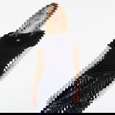 Majica Tommy Hilfiger Slim Badge Ribbed Tee Black Črna | DW0DW17881 BDS, 0