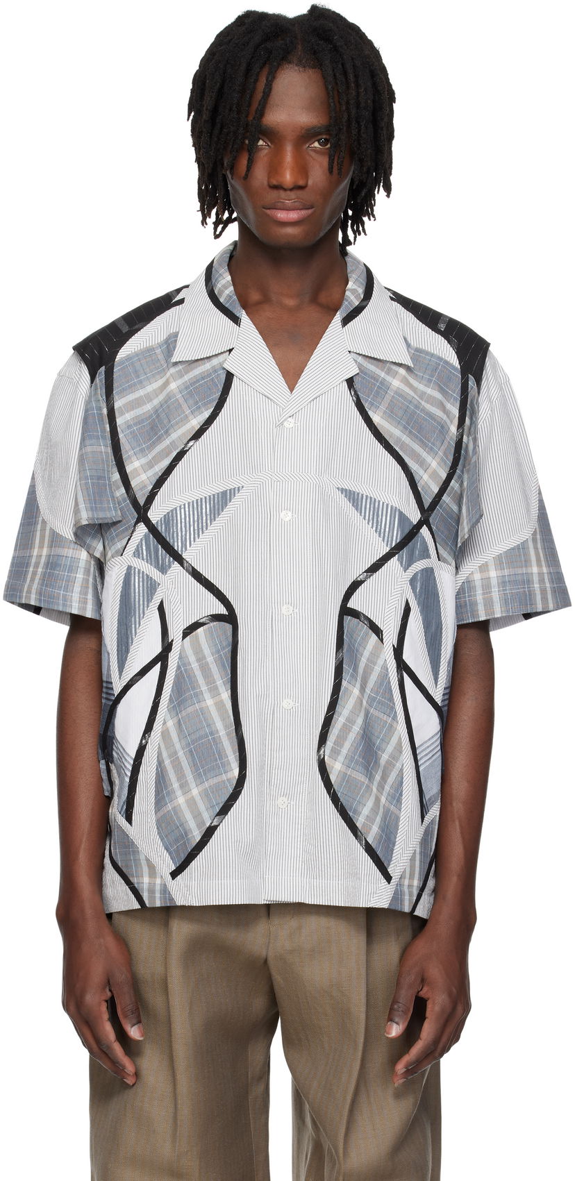 Srajce Craig Green Craig Green Patchwork Short Sleeve Shirt Večbarvna | CGSS25CWOSHI57