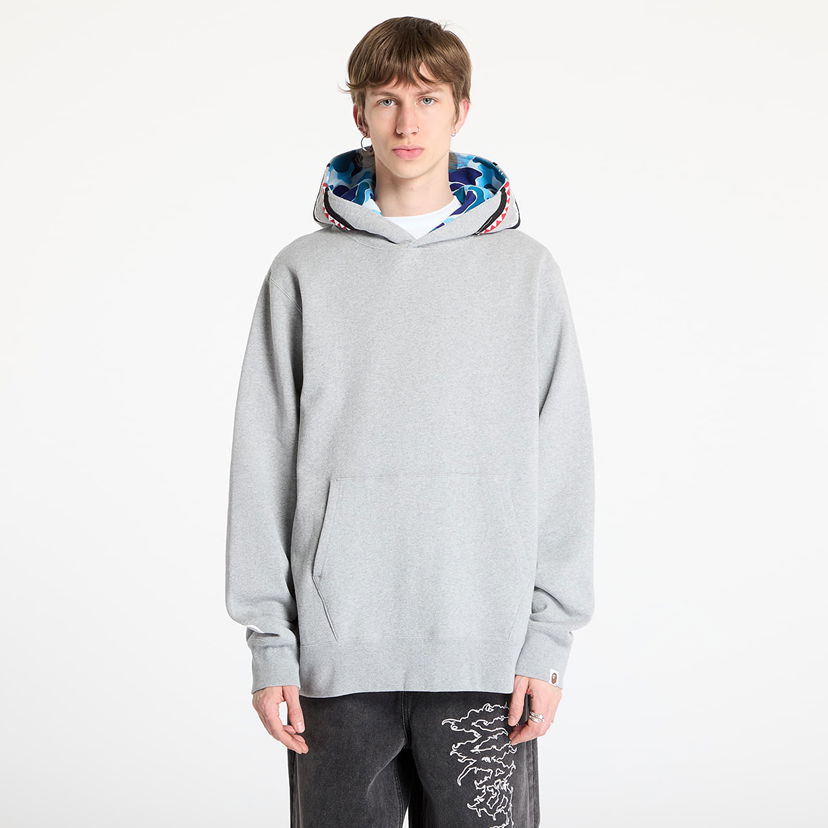 Pulover BAPE A BATHING APE ABC Camo Shark Pullover Hoodie Siva | 001PPL301009MGRA