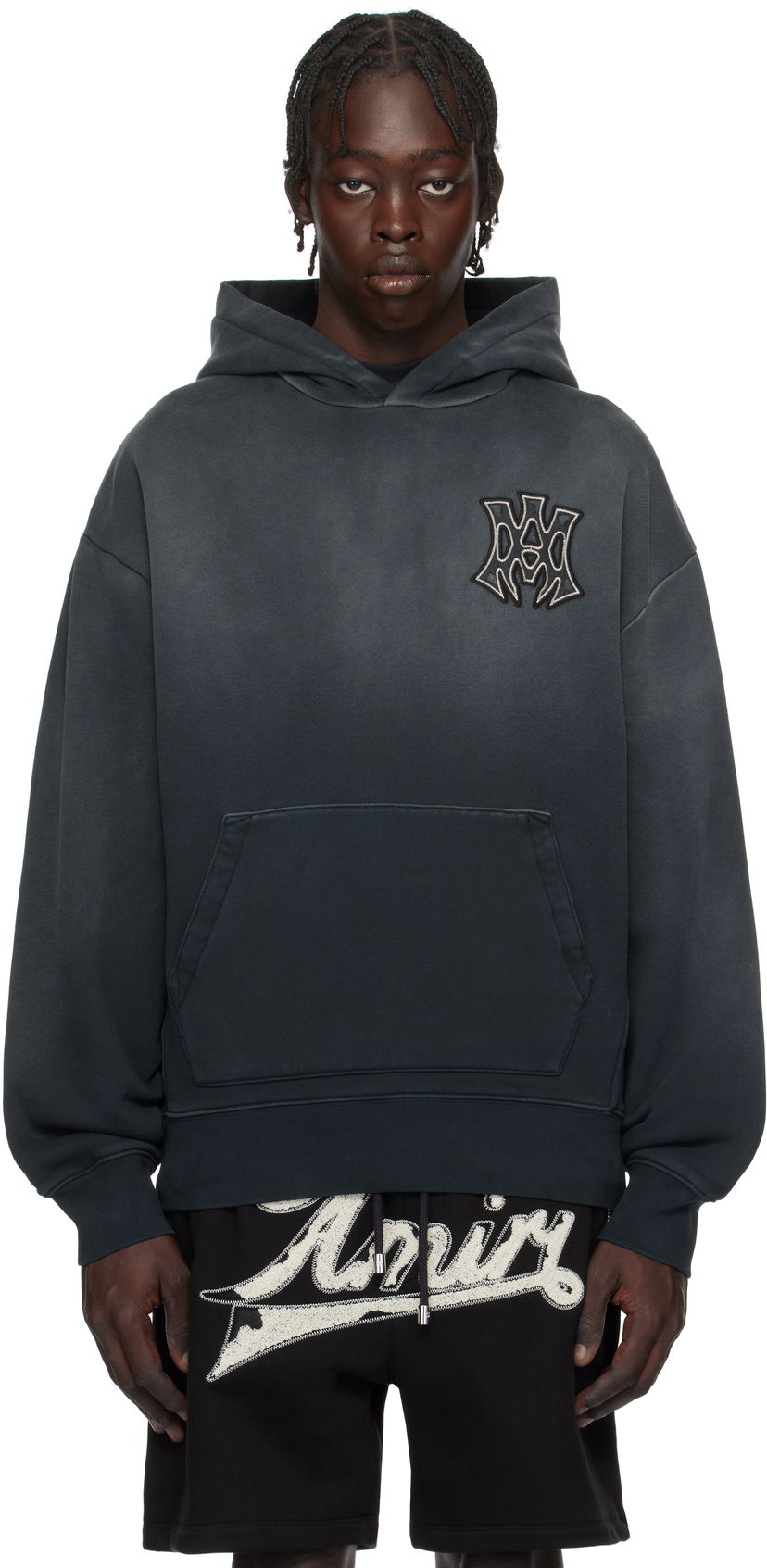 Pulover AMIRI 'MA' Hollywood Oversized Hoodie Črna | AMJYHD1082