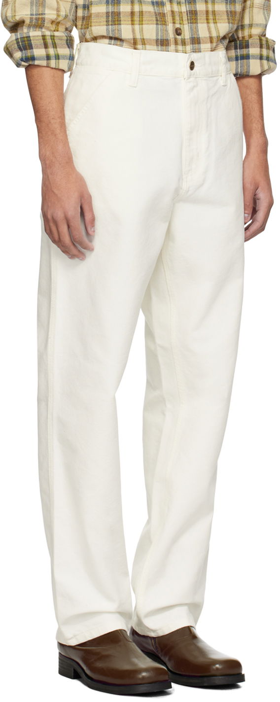 Hlače Carhartt WIP Simple Canvas Trousers Bela | I031220, 1
