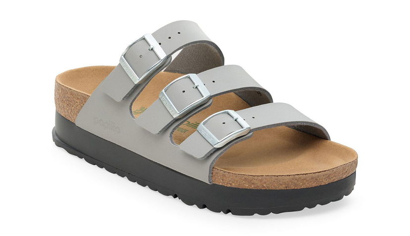 Superge in čevlji Birkenstock Florida Flex Platform Birko-Flor Narrow Fit Siva | 1030567