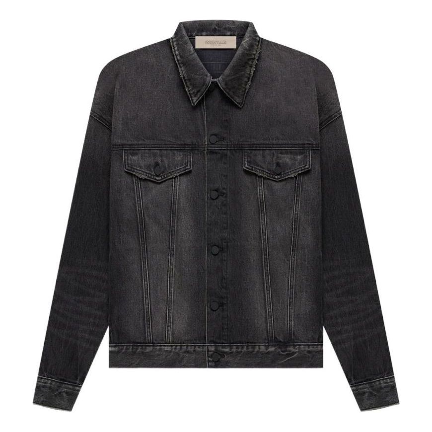 Jakna Fear of God Essentials SS22 Denim Jacket Črna | FOG-SS22-291, 0