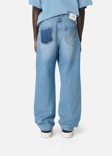 Kavbojke AXEL ARIGATO Relaxed Fit Patchwork Jeans Modra | A2988001, 4