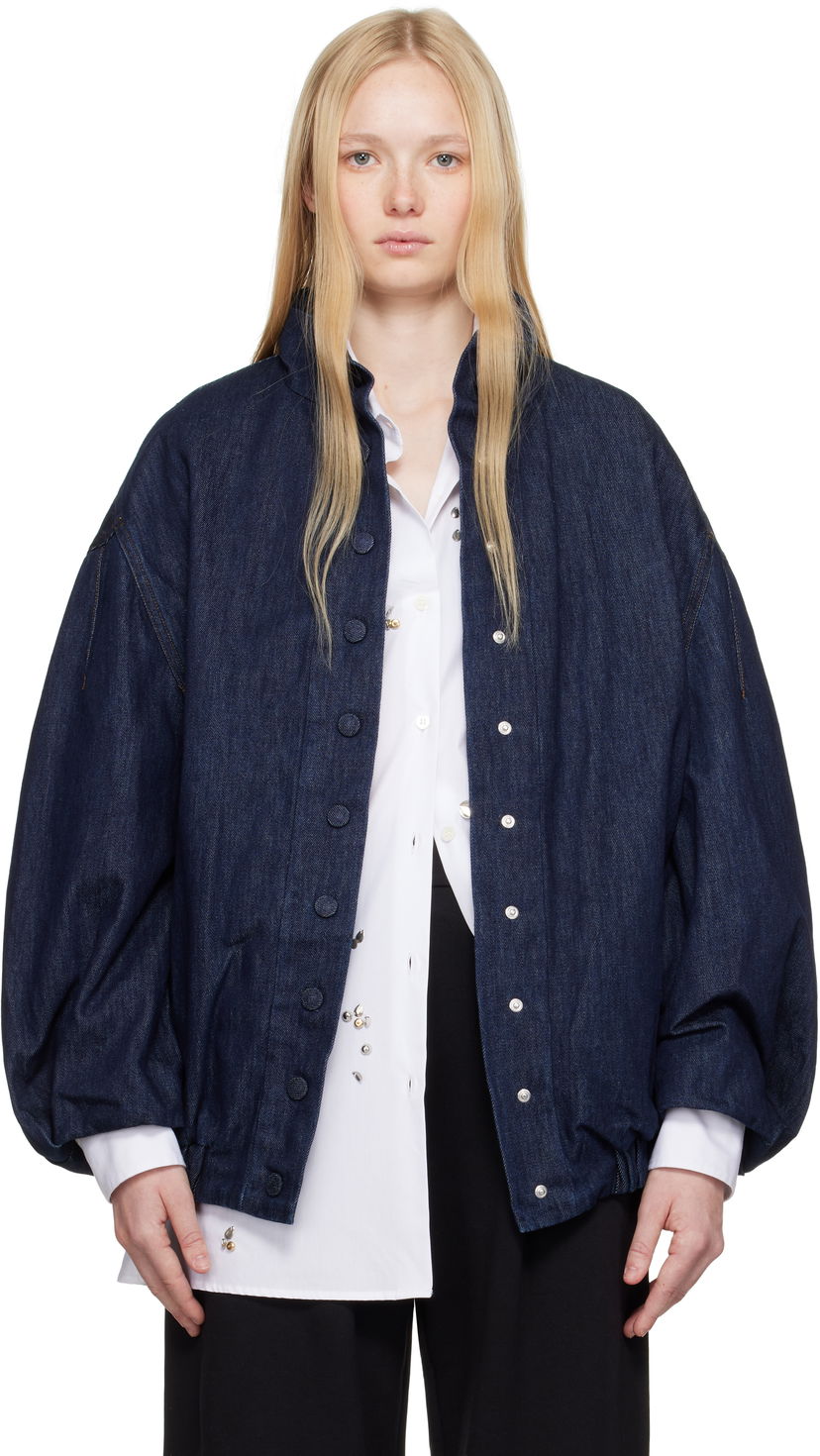 Jakna Dries Van Noten Dries Van Noten Press-Stud Denim Jacket Modra | 251-010513-1552