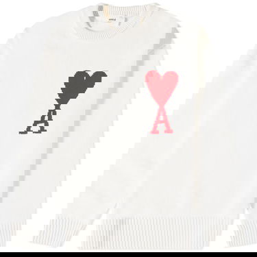 Pleteni pulover AMI ADC Large Crewneck Bela | BFUKS006-018-154, 0