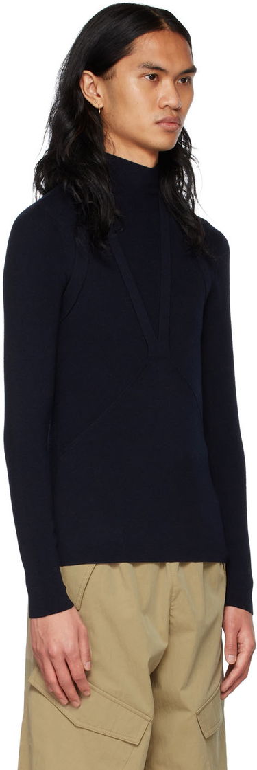 Pleteni pulover Dion Lee Wool Turtleneck Mornarica | C7062S22, 1