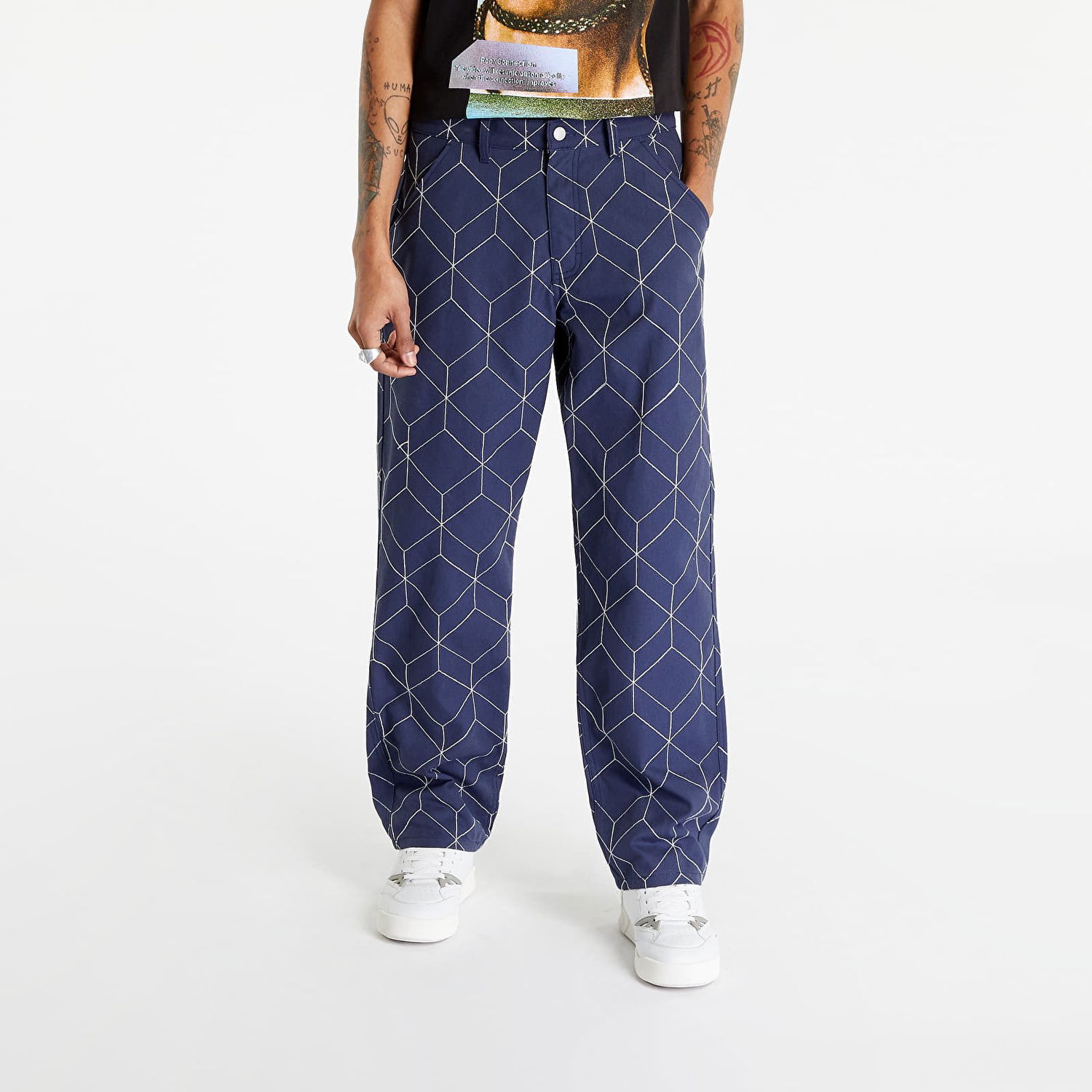 Hlače Pleasures Vocal Utility Pant Mornarica | P23SP035 NAVY, 0