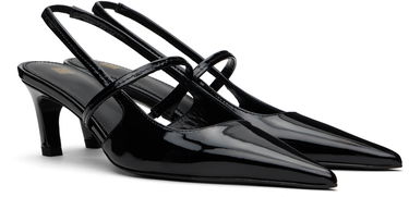 Superge in čevlji TOTEME Sharp Patent Slingback Heels Črna | 251-WAS821-LE0091, 3