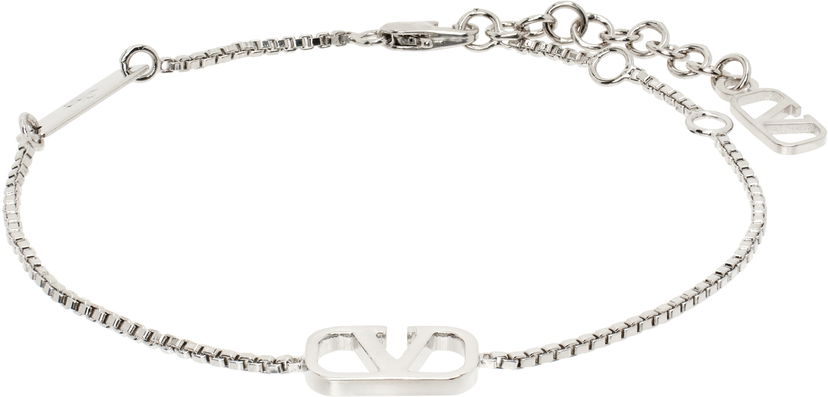 Zapestnica Valentino Metal Chain Bracelet with Logo Kovinski | 6Y2J0N40MET